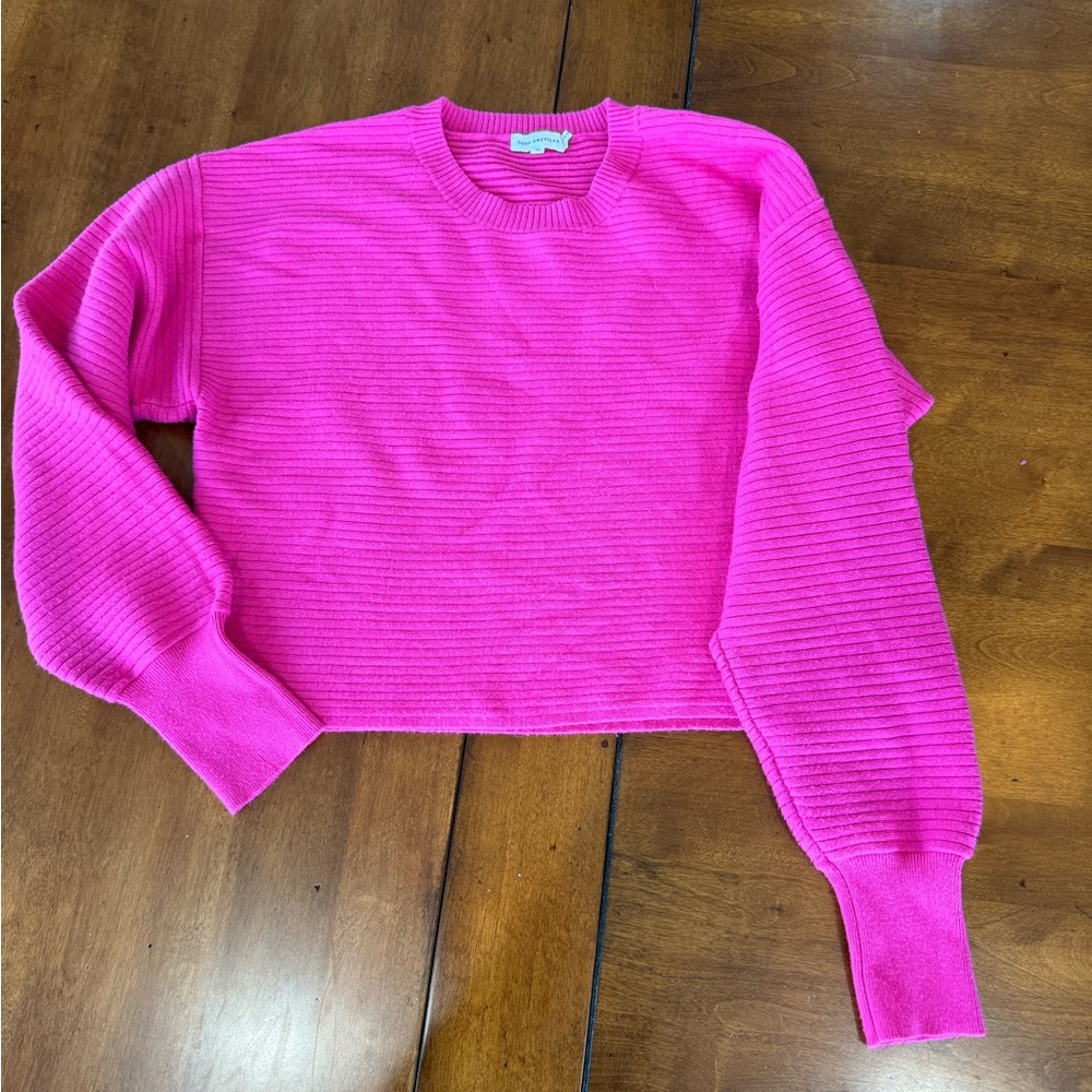 Vibrant Pink Ribbed Sweater